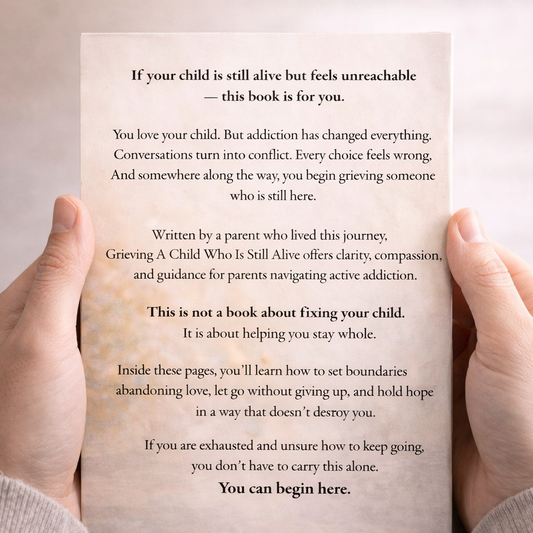 Complete Support Library — Loving Someone Through Addiction, After The Overdose, Grieving a Child Who Is Still Alive, Healing Is Possible, My Child Is An Addict - Purchase the Set and SAVE.